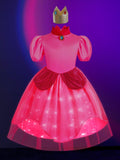 Light up Princess dress Peach Costume for Girls - Uporpor - Bebehanna