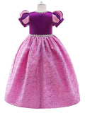 Light Up Rapunzel Princess Puff Sleeve Midi dress for Girls Party - Bebehanna