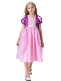 Light Up Rapunzel Princess Puff Sleeve Midi dress for Girls Party - Bebehanna