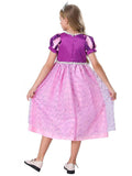 Light Up Rapunzel Princess Puff Sleeve Midi dress for Girls Party - Bebehanna