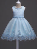 Light Up Sleeveless Flower Mesh Tutu Dress For Girls Party - Uporpor - Bebehanna