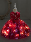 Light Up Snowflake Sleeveless Princess Dress - Uporpor - Bebehanna