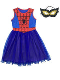 Light-up Spider-Girl Costume Dress with Super Hero Mask for Party - UPORPOR - Bebehanna