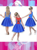 Light-up Spider-Girl Costume Dress with Super Hero Mask for Party - UPORPOR - Bebehanna