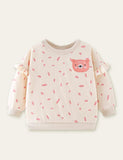 Little Bear Appliqué Polka Dot Sweatshirt - Bebehanna