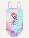 Mermaid Printed Tie-Dye Swimsuit - Bebehanna