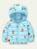 Orange Printed down Jacket - Bebehanna