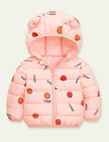 Orange Printed down Jacket - Bebehanna