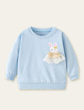 Pocket Rabbit Printed Sweatshirt - Bebehanna