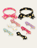 Polka Dot Printed Fur Ball Baby Hair Band