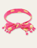 Polka Dot Printed Fur Ball Baby Hair Band - Bebehanna