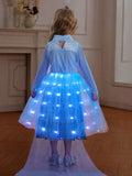 Princess Costumes with LED Lights for Little Girls Elsa-Uporpor - Bebehanna