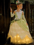 Princess Tiana Light Up Dress For Girls 2T-11Y - Bebehanna