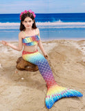 Rainbow Mermaid Tail Swimsuit Set - Bebehanna