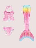 Rainbow Mermaid Tail Swimsuit Set - Bebehanna