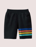 Regenboog gestreepte shorts