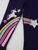 Rainbow Unicorn Appliqué Leggings - Bebehanna