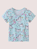 Rainbow Unicorn Full Printed T-shirt - Bebehanna