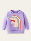 Rainbow Unicorn Printed Sweatshirt - Bebehanna