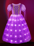 Rapunzel Sparkling LED Costume 3T-9Y -Uporpor - Bebehanna