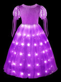 Rapunzel Sparkling LED Costume 3T-9Y -Uporpor - Bebehanna