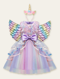 Rose Dream Mesh Party Dress + Unicorn Wings - Bebehanna