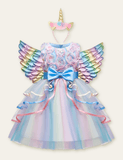 Rose Dream Mesh Party Dress + Unicorn Wings - Bebehanna