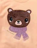 Scarf Bear Appliqué Sweatshirt - Bebehanna