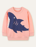 Shark Printed Sweatshirt - Bebehanna