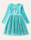 Vestido de malha estampado Star Moon Unicorn