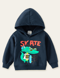 Sven Alligator Printed Hooded Sweatshirt - Bebehanna