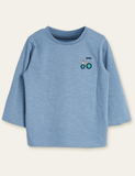 Tractor Embroidered Long Sleeve T-shirt - Bebehanna