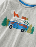 Travel Bus Printed Long-Sleeved T-shirt - Bebehanna