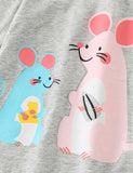 Two Mice Printed Long-Sleeved T-shirt - Bebehanna