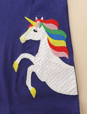 Unicorn Appliqué Embroidered Dress - Bebehanna