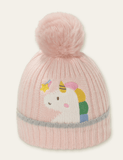 Unicorn Embroidered Pom Pom Hat - Bebehanna