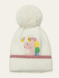 Unicorn Embroidered Pom Pom Hat - Bebehanna