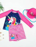 Unicorn Long Sleeve Split Swimsuit - Bebehanna