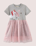 Unicorn Print Tulle Dress - Bebehanna