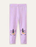 Unicorn Printed Appliqué Leggings - Bebehanna