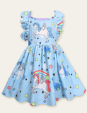 Unicorn Printed Dress - Bebehanna