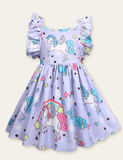 Unicorn Printed Dress - Bebehanna