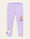 Unicorn Rainbow Appliqué Leggings - Bebehanna