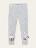 Unicorn Rainbow Appliqué Leggings - Bebehanna