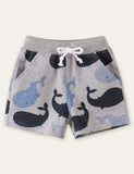 Whale gedréckt Shorts