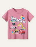 Work Vehicle Printed T-shirt